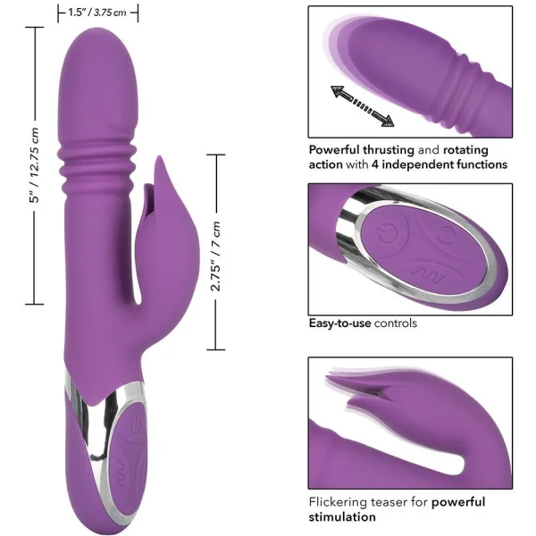 Thrusting Dual-Action Vibrator - Incredible G-Spot and Clitoral Stimulation!