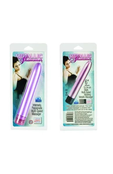 Metallic Shimmers 6 inch Vibrator - Pink