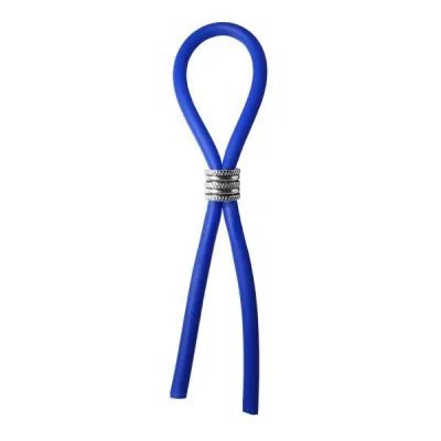 Bolo Silicone Lasso Grooved Stainless Steel Slider Blue