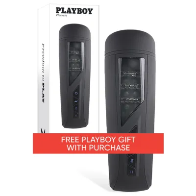 Playboy Pursuit Of Pleasure 10 7 Vibrating Stroker with Beaded Pleasure Rings