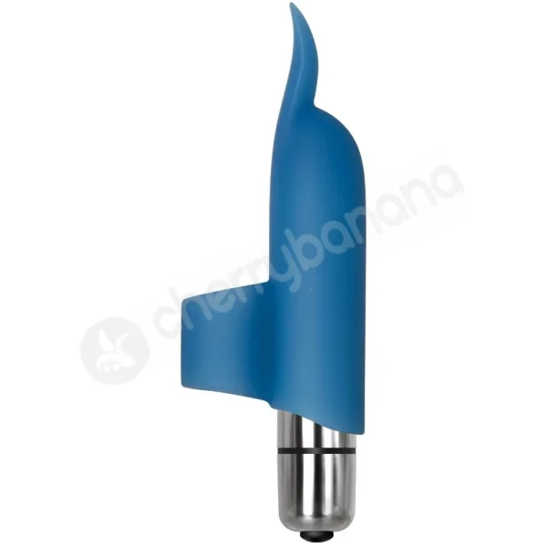 Adam & Eve Silicone Blue Dolphin Finger Bullet Vibe