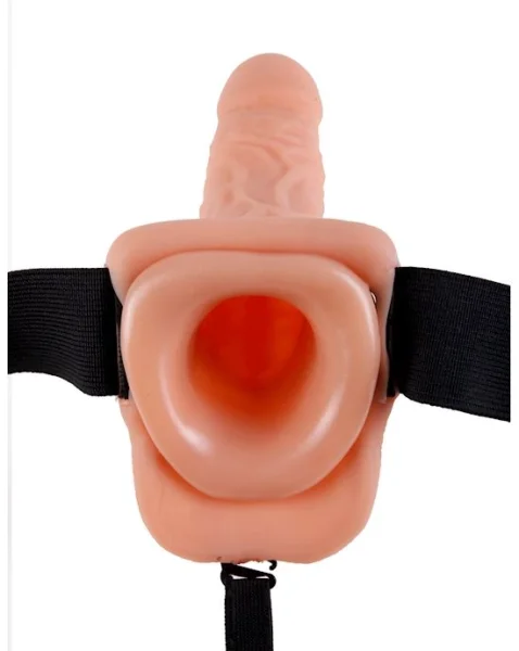 Fetish Fantasy Series 7 Inch Hollow Strap-on With Balls - Flesh