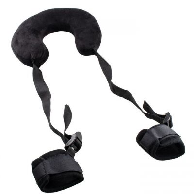 Bondara Black Cushioned Sex Sling with Ankle Cuffs