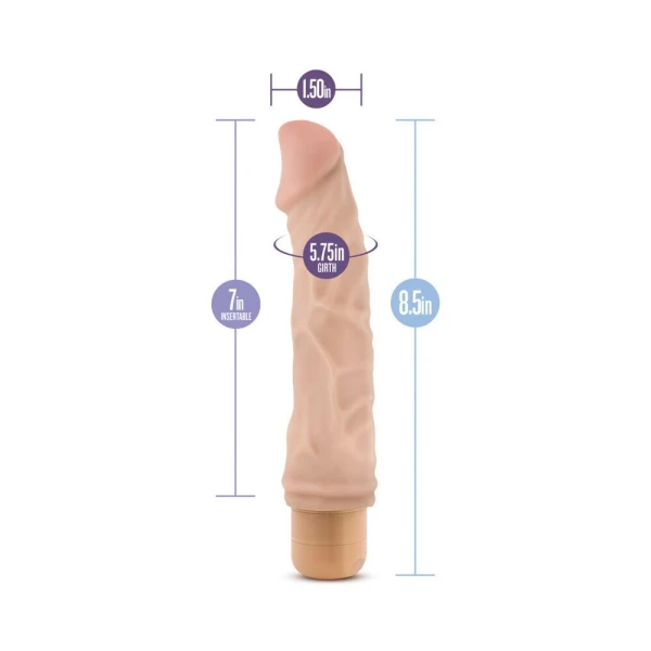 Dr Skin Cock Vibe #6 9 inches Dong Beige