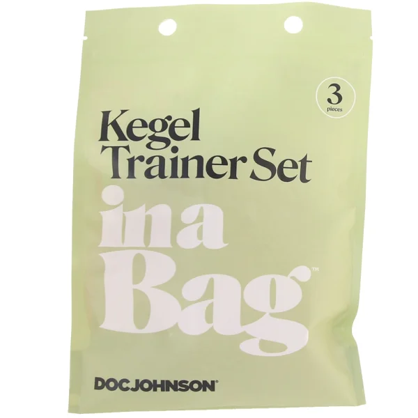 In A Bag 3 Piece Silicone Kegel Trainer Set By Doc Johnson