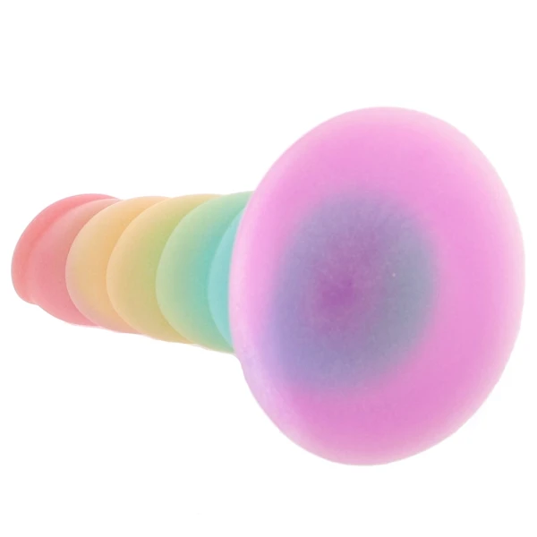 Simply Sweet Swirl Rainbow 6.6" Silicone Suction Cup Dildo