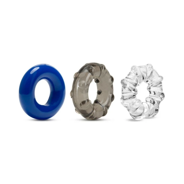 Stay Hard Triple Stretch 3pk Cock Rings — image 12 of 15