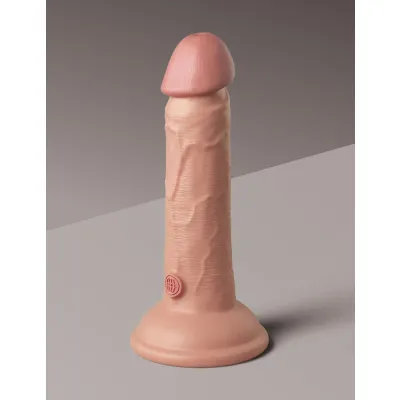 King Cock Elite 6 Inch Vibrating Silicone Dual Silicone Dual Density Cock Light