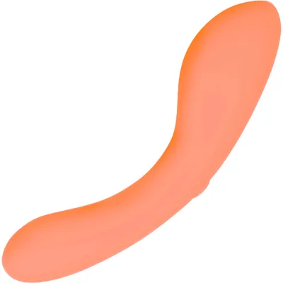 The Mini Swan Wand Rechargeable Waterproof Silicone Glow In The Dark G Spot Vibrator Orange