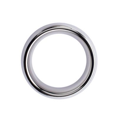 Kink Range Stainless Steel Curved Penis Head Ring 1 5 Inch Silver 40mm