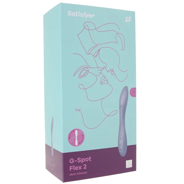 Satisfyer G-Spot Flex 2 Silicone Rechargeable Waterproof 12-Function G-Spot Vibrator - Dark Violet