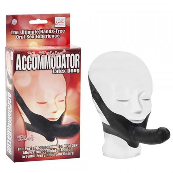 The Original Accommodator Latex Dong Head Strap-on