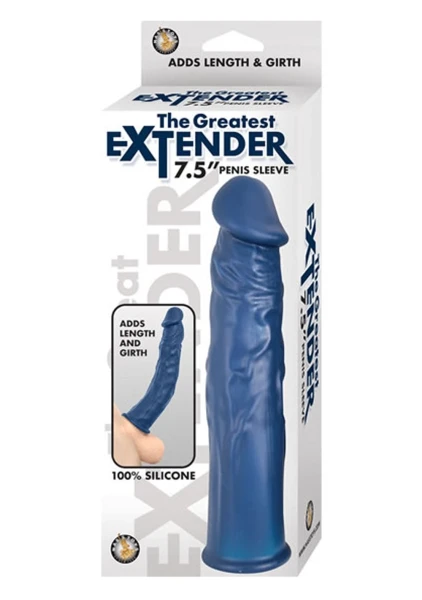The Greatest Extender 7.5" Penis Sleeve - Blue — image 4 of 8