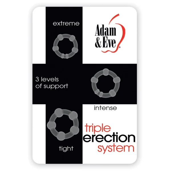 Adam & Eve Triple Erection System - Clear Pack of 3