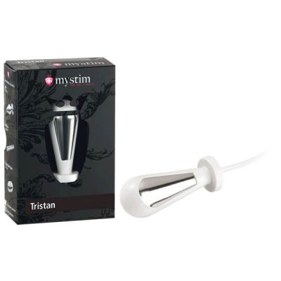 Mystim Tristan White Anal Vaginal Probe with E Stim