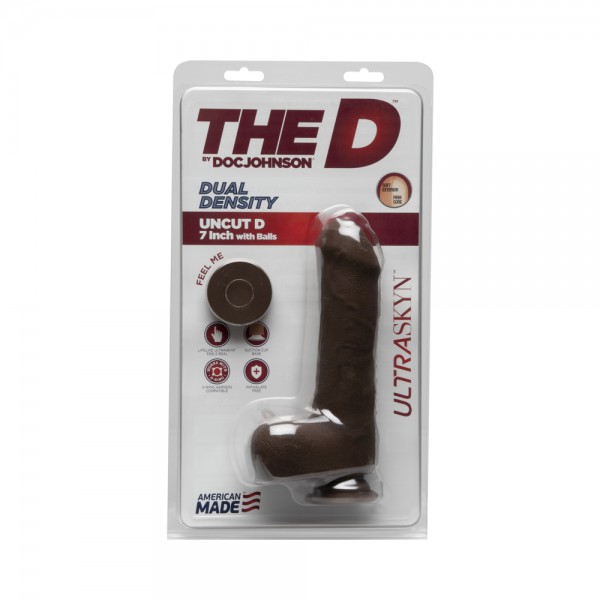 The D Uncut D 7" With Balls Ultraskyn - Brown