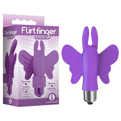 The 9 s Flirt Finger Butterfly Purple Finger Stimulator