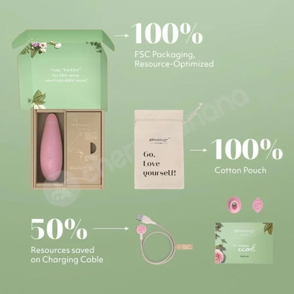 Womanizer Premium Eco Rose Pleasure Air Clitoral Stimulation Sex Toy