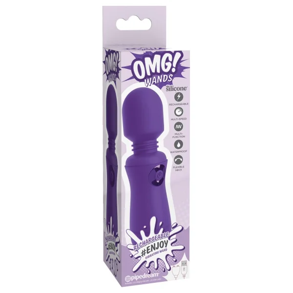 OMG! Wands - #Enjoy Rechargeable Vibrating Wand, Purple