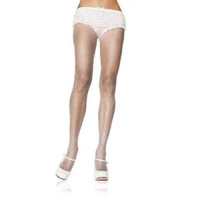 Fishnet Pantyhose One Size White