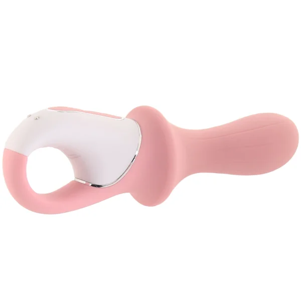 Satisfyer Air Pump Booty 5+ App Enabled Inflatable 12-Function Vibrating Anal Probe - Pink