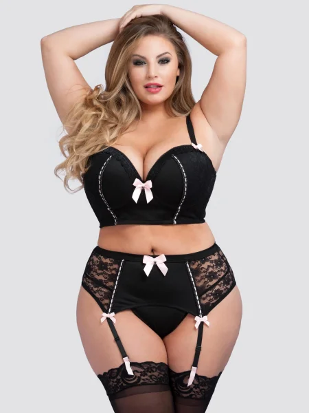 Lovehoney Seduce Me Plus Size Push-Up Longline Bra Set