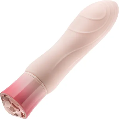 Oh My Gem Elegant Rechargeable Waterproof Silicone Warming Vibrator By Blush Morganite Pink