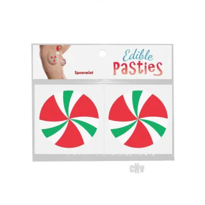 Edible Body Pasties Spearmint Candy Swirls