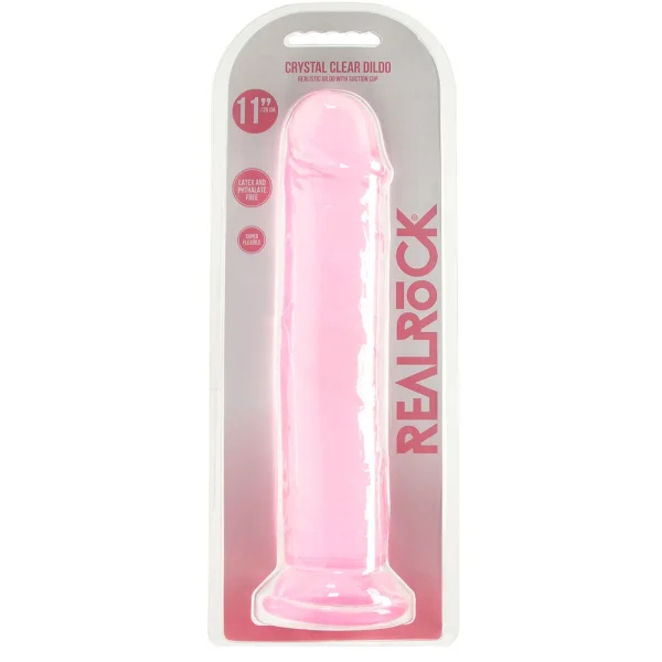 RealRock Crystal Clear Jelly 11 Inch Dildo