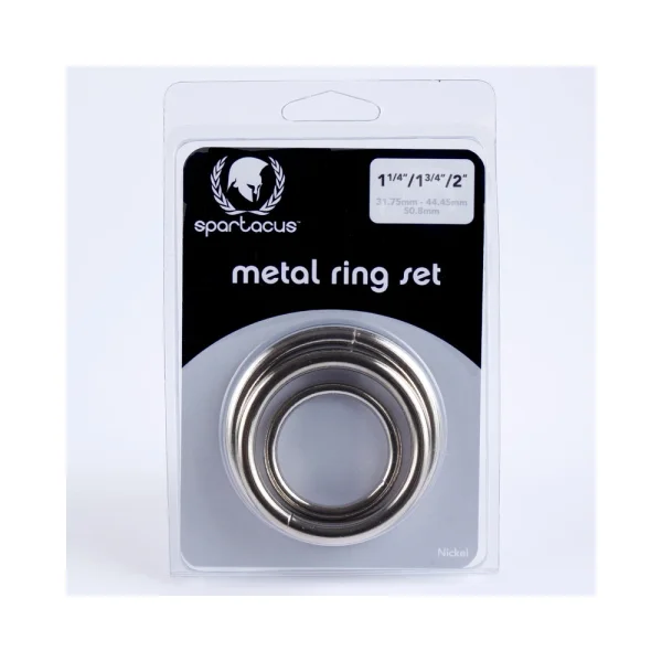 Spartacus Metal Cock Ring Set ( 3 Rings)