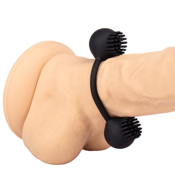 Bondara Balls Deep Black 10 Function Dual Stimulation Cock Ring