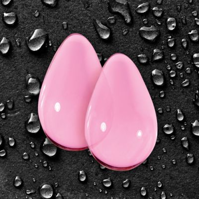 CRYSTAL GLASS EGGS pink