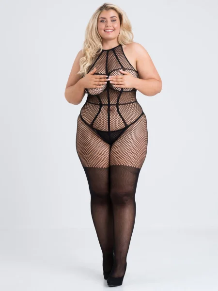 Lovehoney Plus Size Contour Fishnet Crotchless Bodystocking