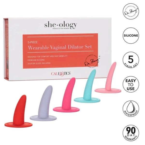 She-ology 5-Piece Wearable Vaginal Silicone Dilator Set by CalExotics