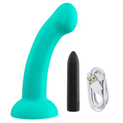 Ergo Super Flexi I Dong Soft and Flexible Liquid Silicone With Vibrator Teal