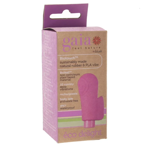Gaia Eco Delight Rechargeable Waterproof Plant Based Clitoral Vibrator By Blush - Purple