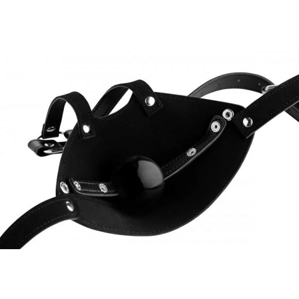 Strict Mouth Harness with Ball Gag Black O/S