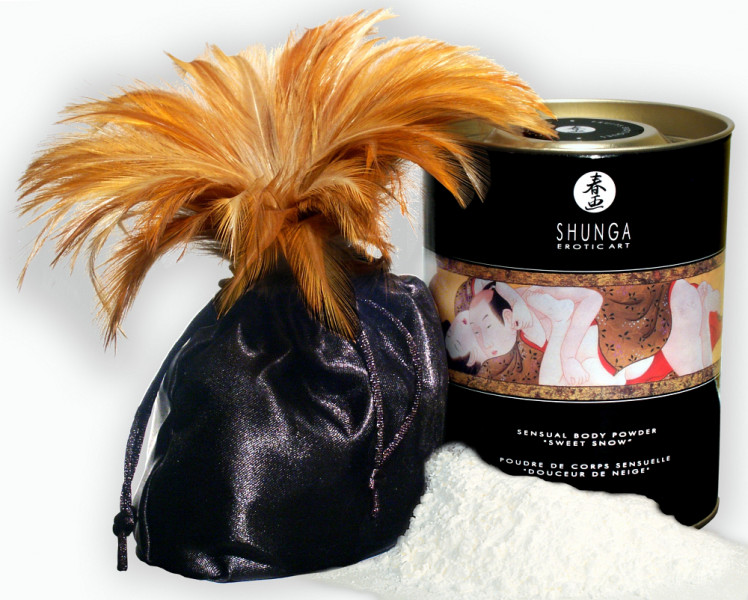 Shunga Sweet Snow Sensual Body Powder - Blazing Cherry