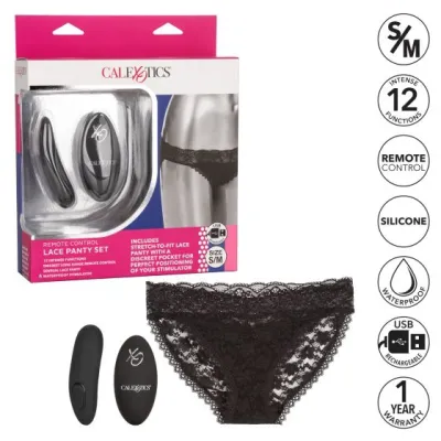 CalExotics Remote Control Lace Panty Set S M