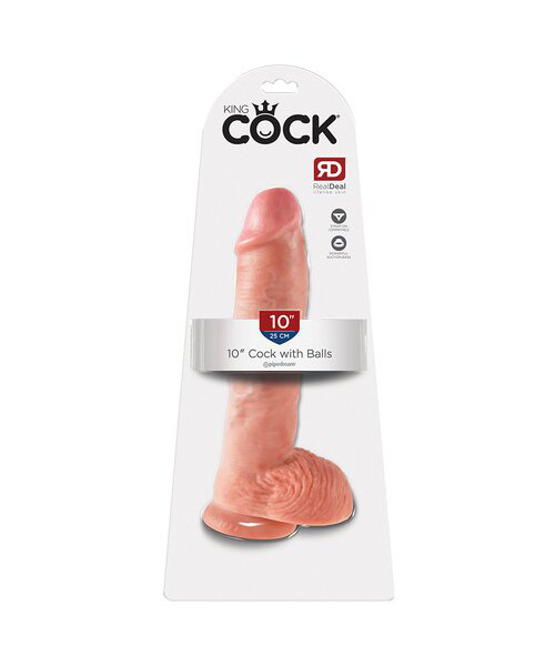 Pipedream King Cock Light Tone Ballsy Dildo - 6, 7, 8, 9, 10 Inch — image 12 of 12