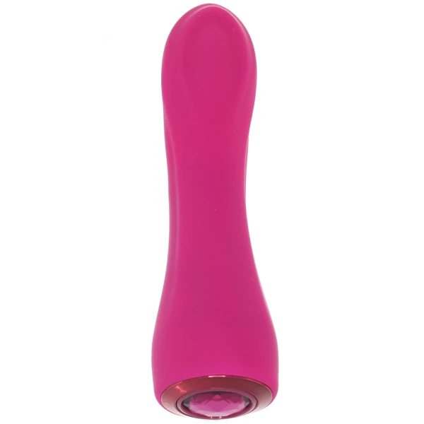 Gem Vibe Collection 7" Bliss Rechargeable Waterproof Silicone G-Spot Vibrator By CalExotics - Pink