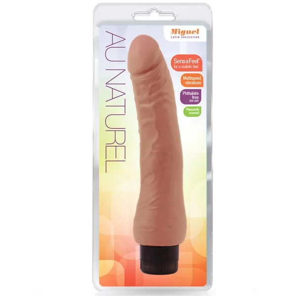 Au Naturel Miguel Sensa Feel Dual Density Vibrating Dildo by Blush - Caramel