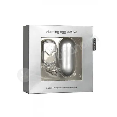 Shots Toys Silver Big Vibrating Egg Deluxe