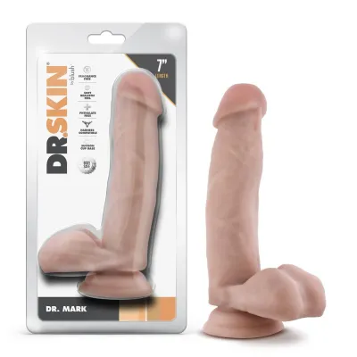 Dr Skin Dr Mark 7 Inch Dildo With Balls Beige
