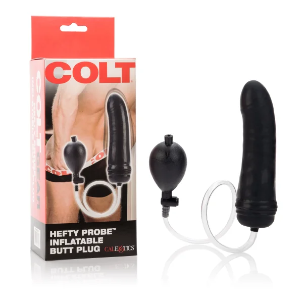 Colt Hefty Probe Inflantatable Butt Plug - Black