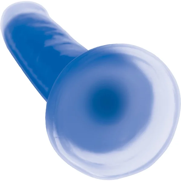 Lollicock Glow In The Dark 8" Silicone Suction Cup Dildo - Blue