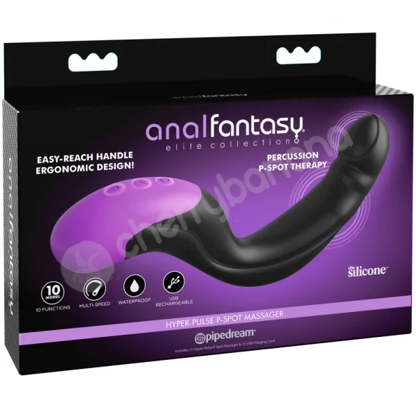 Anal Fantasy Elite Hyper-pulse P-spot Black Throbbing Prostate Massager