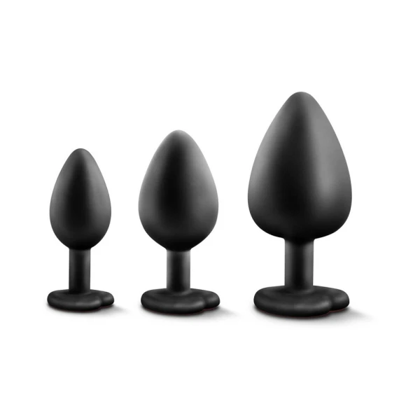 Bling Plugs Training Kit Black with Gem End