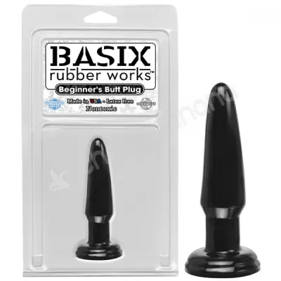 Basix Rubber Works Black Beginner s Butt Plug