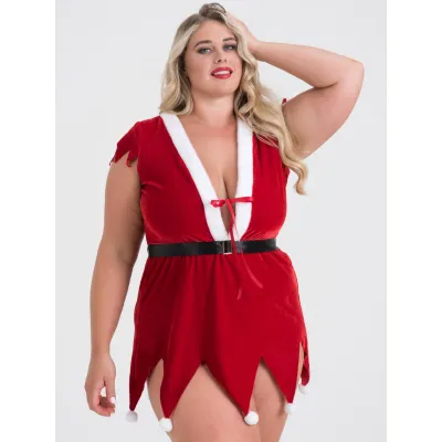 Lovehoney Plus Size Red Santa s Helper Dress